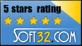 Rated 5 stars by soft32.com
